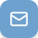 סמל מעטפה לבנה במרכז רקע כחול מעוגל, המייצג יישום דואר אלקטרוני או הודעות.